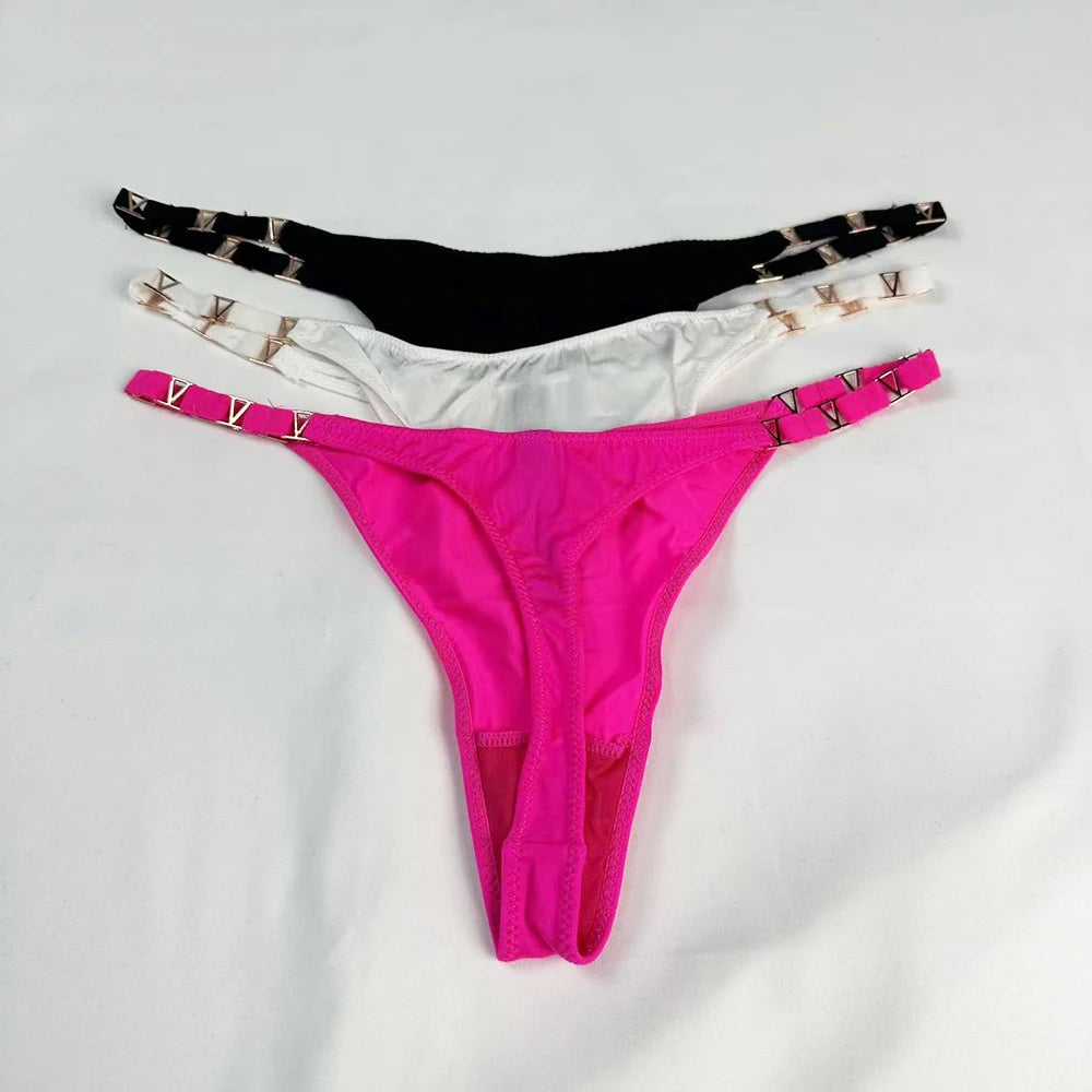 2024 New Women's Sexy VS Thong V-Chain Shaping Breathable Soft Comfortable Women's Underwear Panties