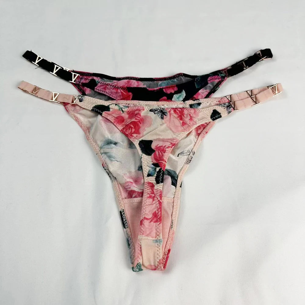 2024 New Women's Sexy VS Thong V-Chain Shaping Breathable Soft Comfortable Women's Underwear Panties